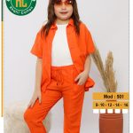 فستان بناتى قطيفة مضلعة